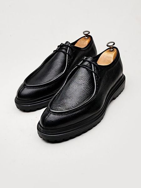 SCHWARZER FLOTER GODIVA TÄGLICHER SCHUHE AUS ECHTEM LEDER FÜR HERREN SCHWARZER FLOTER - 45