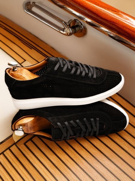 BLACK SUEDE  PASS-X SÜET DERİ ERKEK GÜNLÜK AYAKKABI SİYAH SÜET - 42