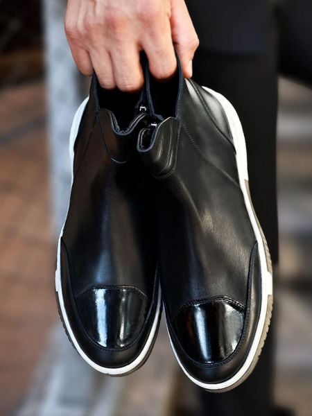 İBAY 15703 CHUCK BLACK MEN'S STYLE SHOES BLACK BLACK Patent Leather - 43