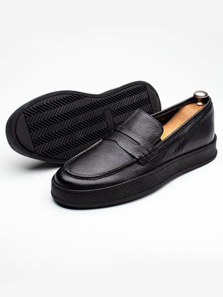 SCHWARZE LUCIANO DAILY CLASSIC SCHUHE AUS ECHTLEDER SCHWARZ - 41