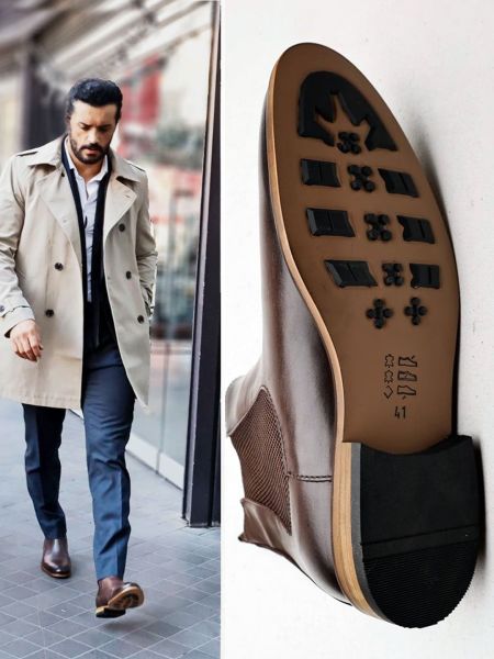 COFFEE TITIAN HAKİKİ DERİ BOT KAHVE CİLT DERİ - 39