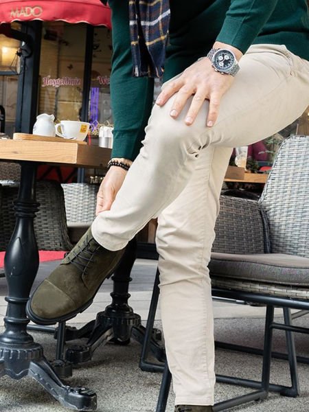 İBAY 206 DYNAMIC KHAKI SUEDE MEN'S LEATHER BOOTS KHAKI SUEDE - 43