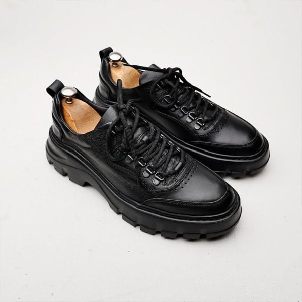 BLACK BLACK GALLI HAKİKİ DERİ GÜNLÜK AYAKKABI SİYAH SİYAH - 44