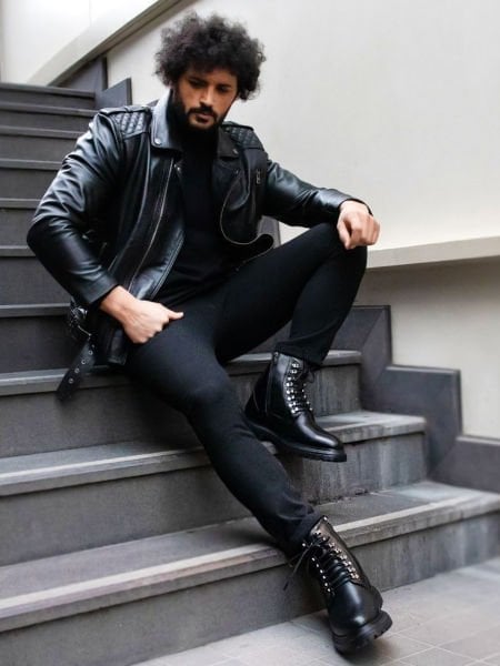 BLACK MYLORD HAKİKİ DERİ CASUAL BOT SİYAH - 44