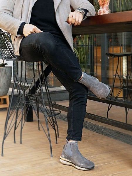 GREY SUEDE WARM AIR HAKİKİ DERİ BOT GRİ SÜET - 41