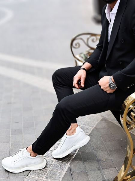 WHITE MATIAS AIR DERİ GÜNLÜK SNEAKERS BEYAZ - 40