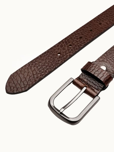 COFFEE LION BELT 04 GENUINE LEATHER JEANS BELT 04 BROWN - 140CM