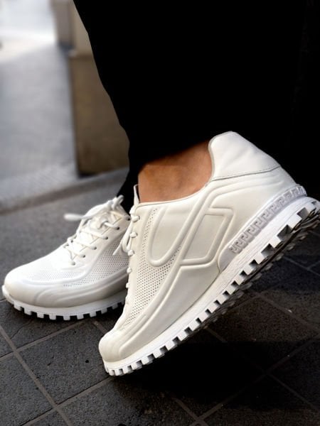 İBAY 1930 REBEL CASUAL MEN'S WHITE LEATHER DAILY SHOES WHITE - 42