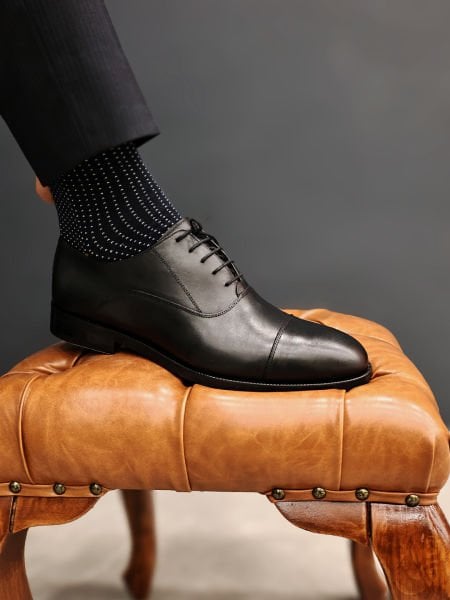 SCHWARZE GAZZELLE HERREN LEDER DAILY CLASSIC SCHUHE SCHWARZ ANTIK - 38
