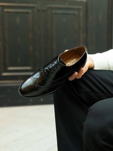 SCHWARZE JOEL DAILY CLASSIC SCHUHE AUS ECHTLEDER SCHWARZE ERÖFFNUNG - 41