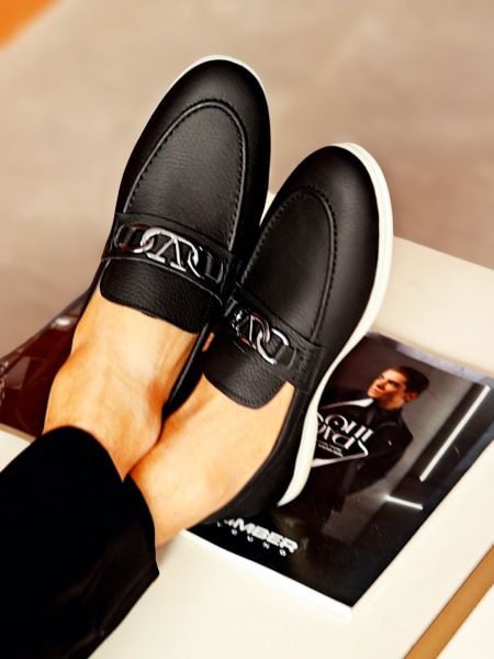 BLACK SPARK HAKİKİ DERİ RAHAT TARZ ERKEK CASUAL AYAKKABI SİYAH - 43