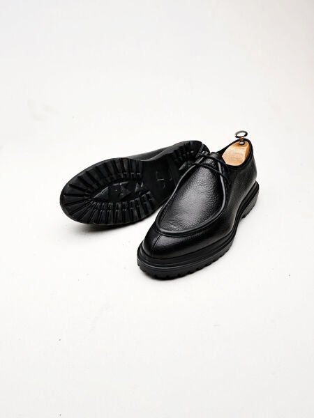 SCHWARZER FLOTER GODIVA TÄGLICHER SCHUHE AUS ECHTEM LEDER FÜR HERREN SCHWARZER FLOTER - 45