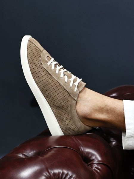 MINK PASS-X SUEDE LEATHER SUMMER COMFORTABLE SHOES MINK SUEDE - 45