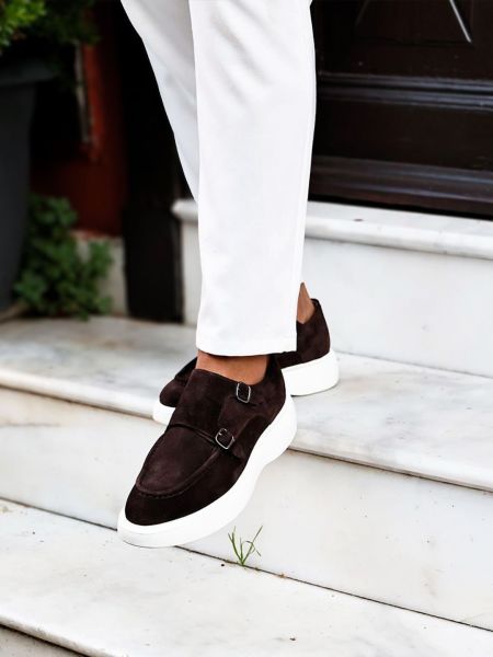 İBAY 1616 PHILIPPE BROWN SUEDE MEN'S COMFORTABLE SHOES BROWN SUEDE - 41