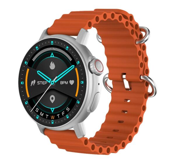 Active6 Smartwatch Round Aluminum Case Sport Black