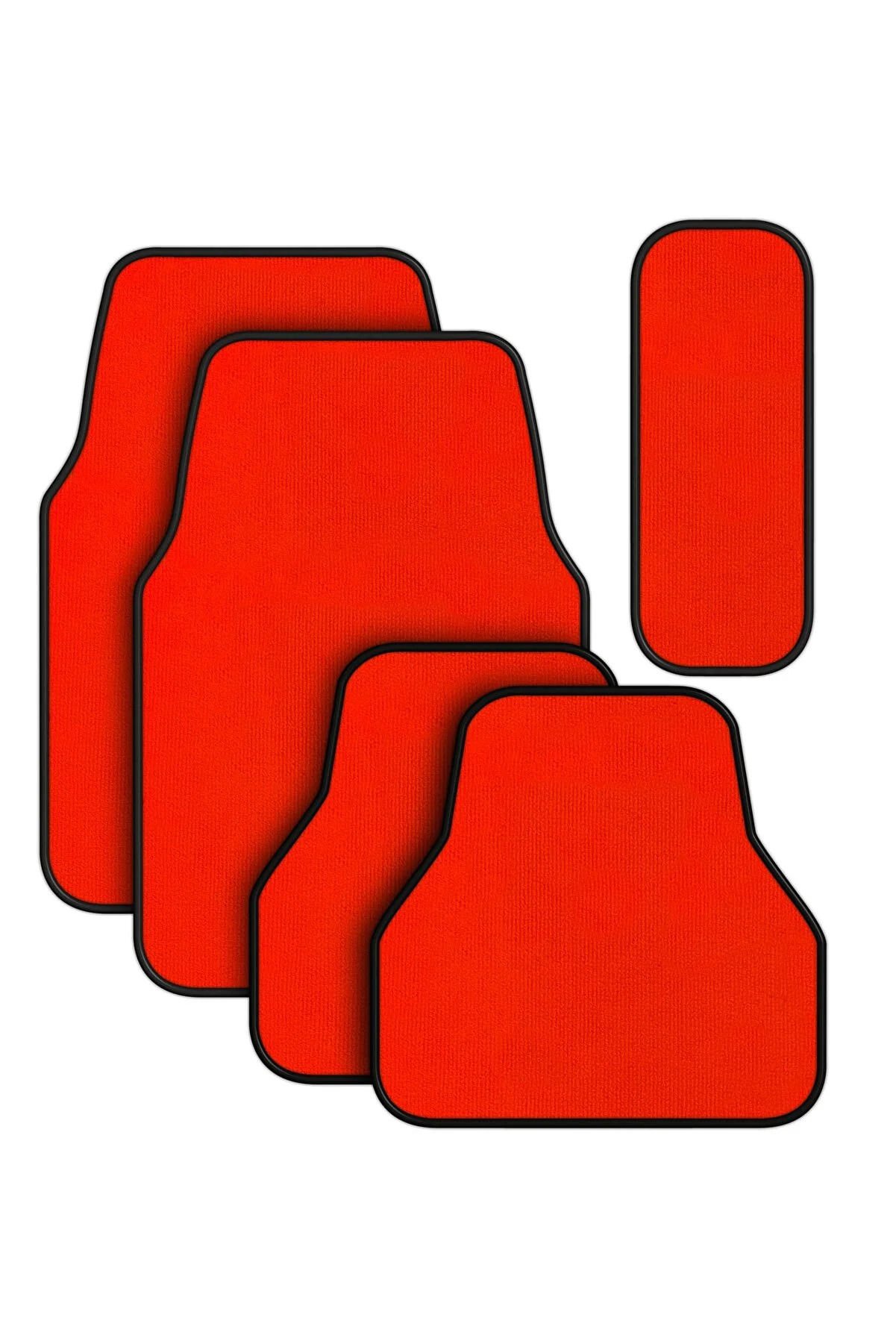 Oto Halı Paspas Kırmızı 5li Set - Her Araca Uygun