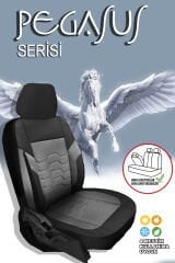Pegasus Serisi Oto Koltuk Kılıfı Jakar Kumaş Ön Arka Tam Set- Gri