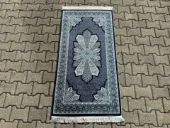 Classic Opus Pattern Navy Blue Silk Rug