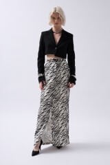 Printed Front Slit Skirt