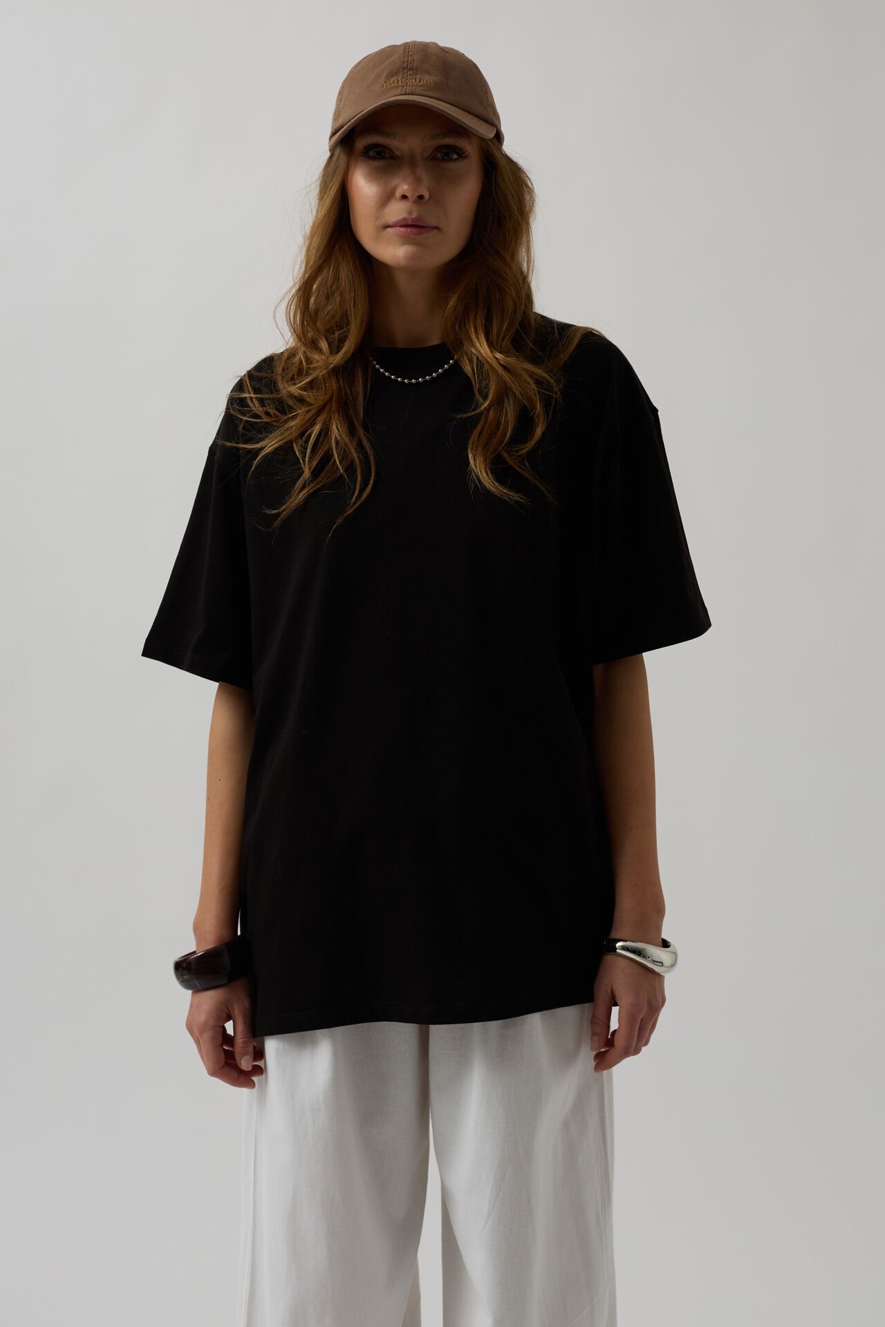 Toptan Etek Ucu Baskili Siyah T-shirt