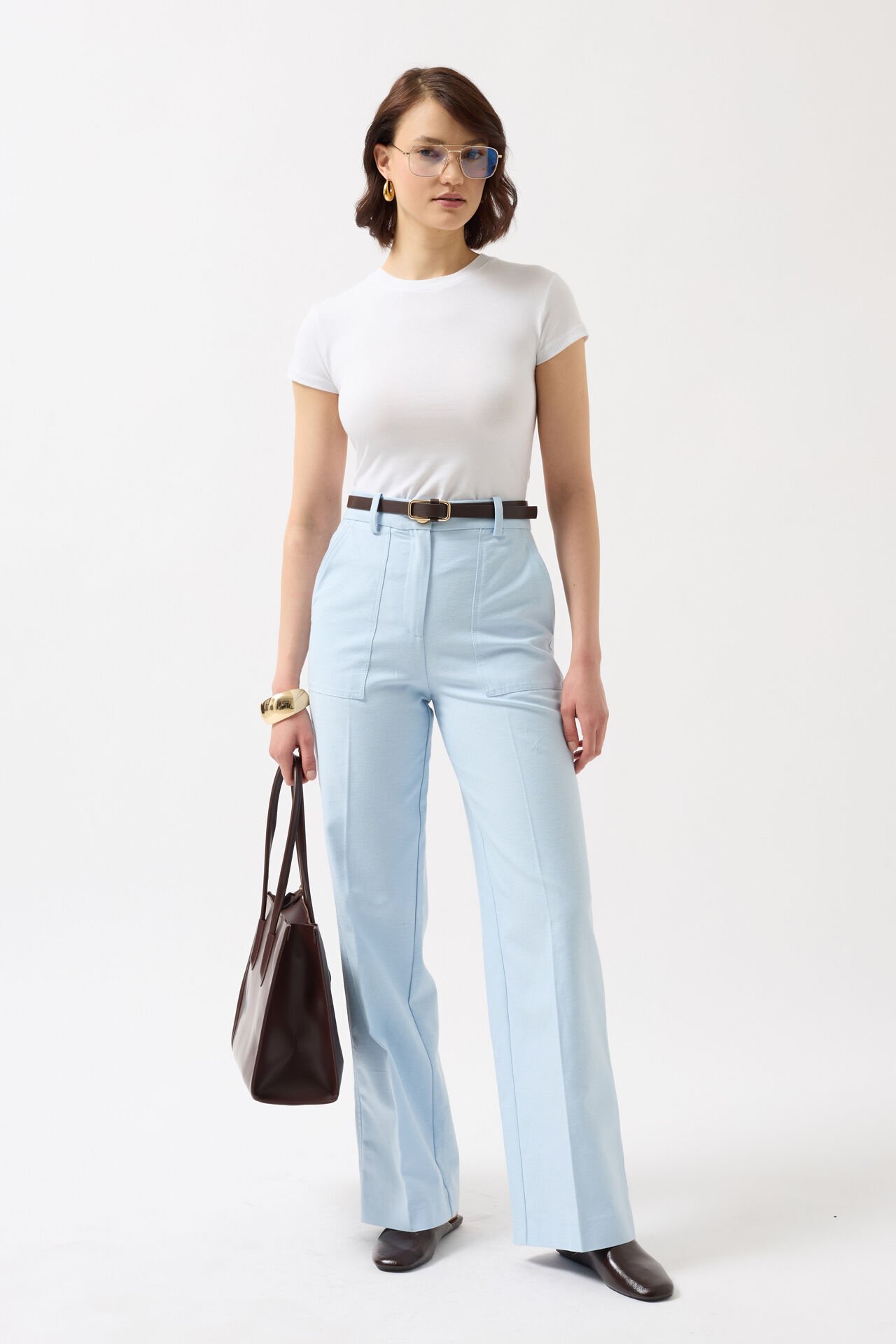 Toptan Likralı Basic Beyaz T-Shirt