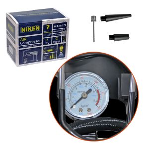 Niken Lastik Şişirme Hava Kompresörü Metal Gövde 12V Çakmaklık 150 Psi