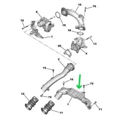 Peugeot 301 Turbo İntercool Hava Hortumu BlueHdi 1.5 Dv5