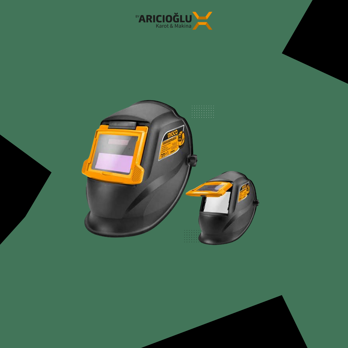 Ingco AHM009 Otomatik Kararan Kaynak Baş Maskesi