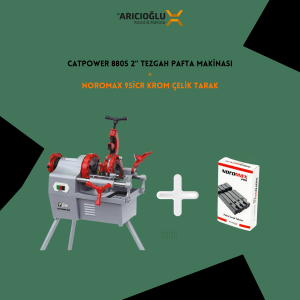 Catpower 8805 2'' Tezgah Pafta Makinası + Noromax 9SiCr Krom Çelik Diş Açma Tarağı ( 1 Adet )