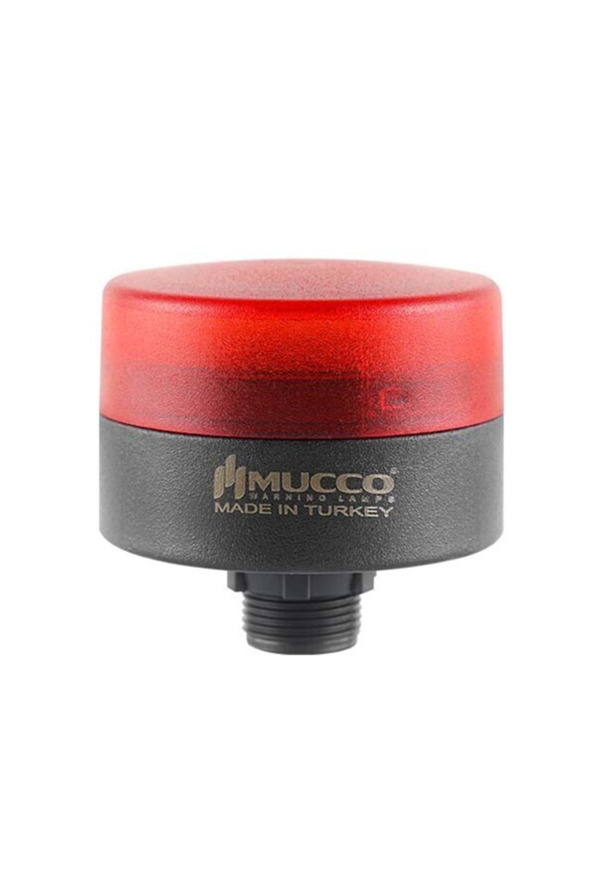 MUCCO SNT-MS725-S-1 70 Çap Flaşör Buzzerlı 40-250v Ac/dc Mini Somun Bağlantılı Kırmızı Tepe Lambası