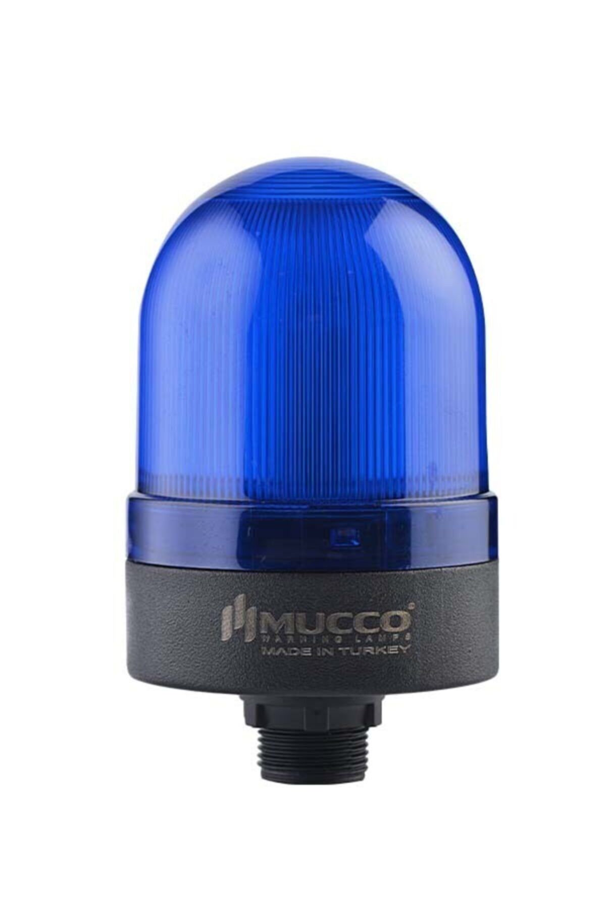 MUCCO SNT-S715-F-4 70 Çap Flaşör Buzzerlı 24v/dc Somun Bağlantılı Mavi Tepe Lambası