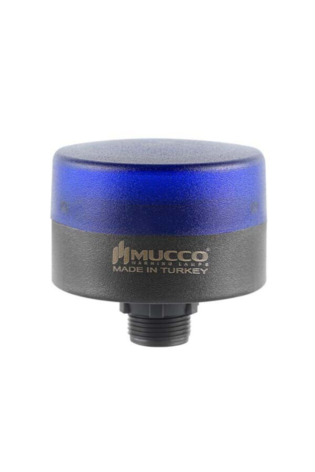 MUCCO SNT-MS725-F-4 70 Çap Sabit Buzzerlı 40-250v Ac/dc Mini Somun Bağlantılı Mavi Tepe Lambası