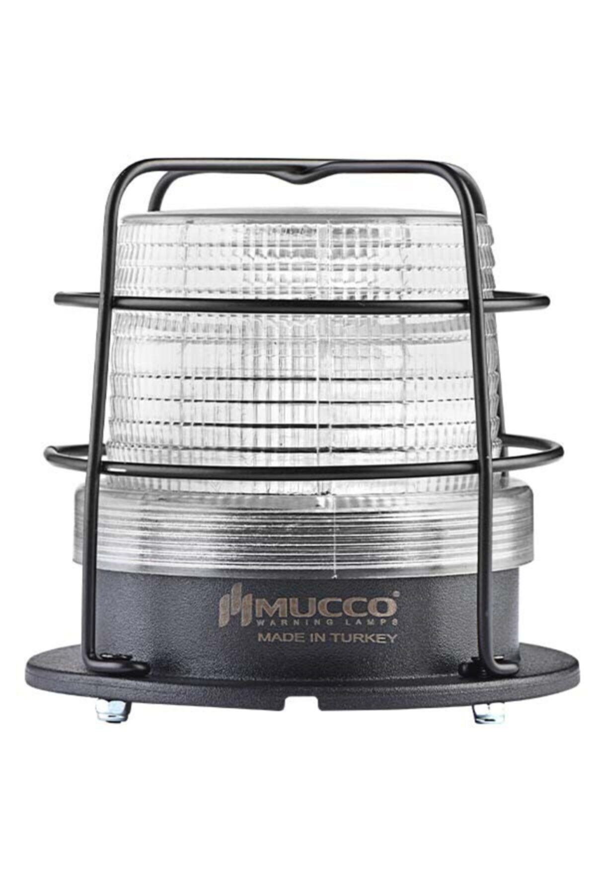 MUCCO SNT-910-B-KFS-4 90 Çap 5 Işık Modu 10 Melodili Smd Ledli 12-24v Ac/dc Buzzerlı Kafesli Mavi Tepe Lambası