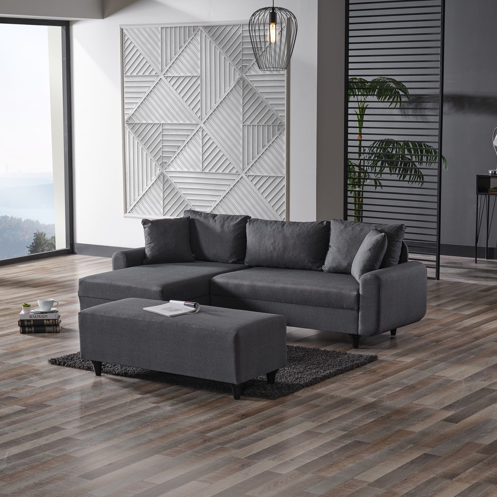 Corner Flavia Köşe Takımı Puflu