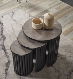 Boston Serisi Mdf 3'lü C Zigon Metal Ayak