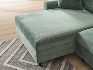 Corner Flavia Köşe Takımı Puflu HAKİ