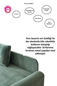 Corner Flavia Köşe Takımı Puflu HAKİ