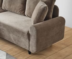 Corner Flavia Köşe Takımı Puflu KAHVE