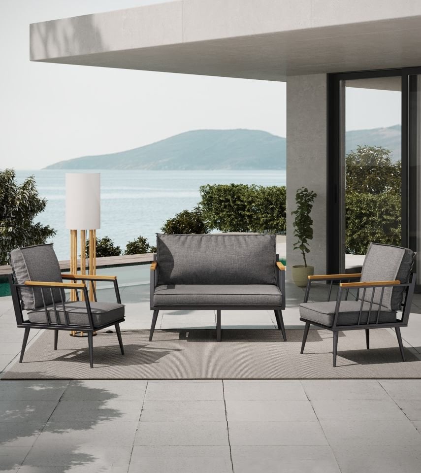 Kagu Ultralounge Bahçe Balkon Cafe Koltuk, Kanepe Oturma takımı