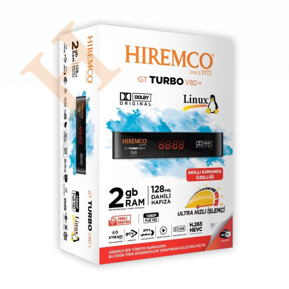 Hiremco GT Turbo V8D+ Uydu Alıcısı