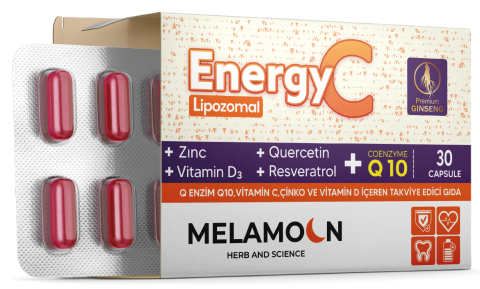 Energy C Lipozomal Qenzim Q10, Resveratrol Ve Kuersetin Içeren Takviye Edici Gıda 30 Kapsül