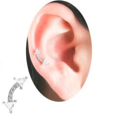 Zirkon Taşlı Ok Helix-Kıkırdak Piercing