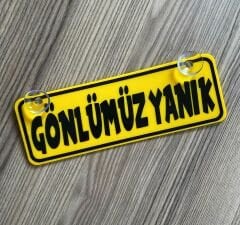 Gönlümüz Yanık Dekor Plaka Vantuzlu