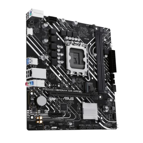 Asus Prıme H610M-K D4 Argb Intel H610 Lga1700 Ddr4 3200 Hdmı M2 Usb3.2 Aura Rgb Matx Asus 5X Protect