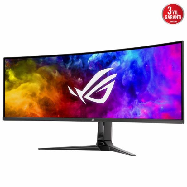 Asus Rog Swıft Pg49Wcd 49 Curved 1800R Qd-Oled 5120X1440 (Quhd) 32:9 144Hz 0.03Ms G-Sync Compatible