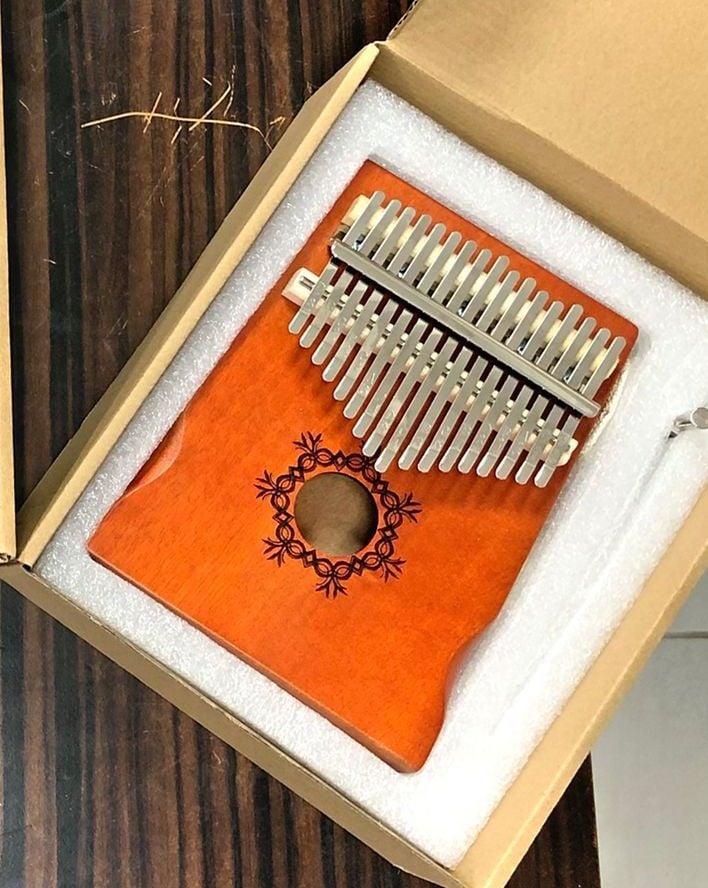 17 Tuşlu Ahşap Kalimba + (Tasarım Çanta )