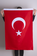 Türk Bayrağı Raşel Kumaş Aplike Dikiş Özel Kutu