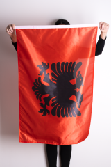 Arnavutluk Milli Gönder Bayrağı Raşel Dijital Baskı