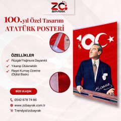 100.Yıl Özel Tasarım Atatürk Bayrağı