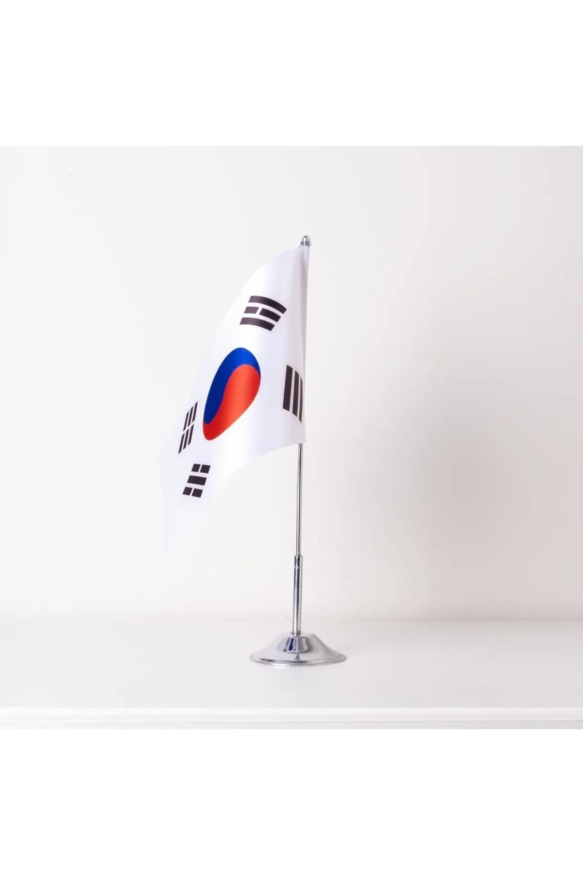 ZC Bayrak Kore Tekli Masa Bayrağı Saten Kumaş Dijital Baskı 15x22,5 Cm